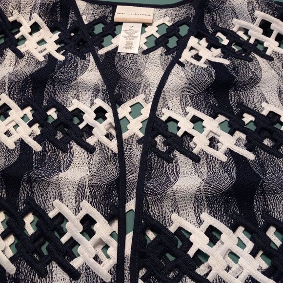 Alfred Dunner Light Blue and white Jacket - Picture 3 of 6